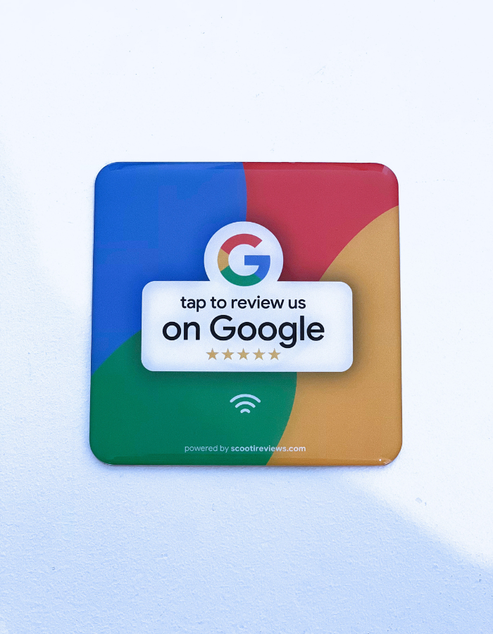Scooti Google Reviews Plate – Google Colours Edition Gallery Image 2