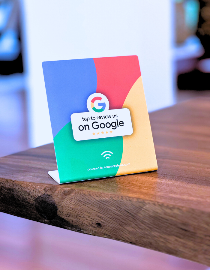 Scooti Google Reviews Stand - Google Colours Edition Gallery Image 3